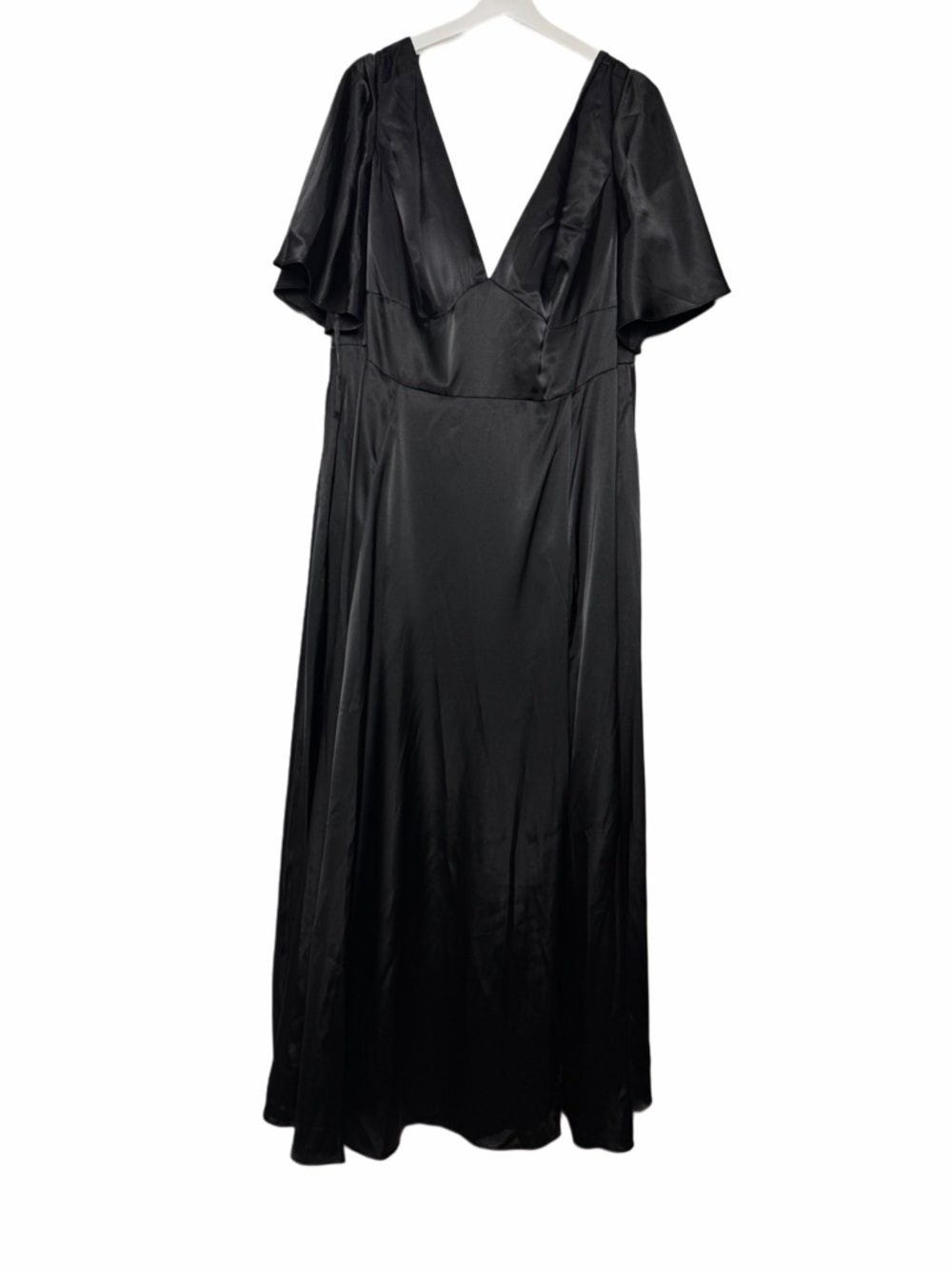 GALINA SIGNATURE Charmeuse Flutter-Sleeve A-Line Dress - Picture 2 of 9